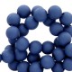 Acrylic beads 4mm round Matt Midnight blue